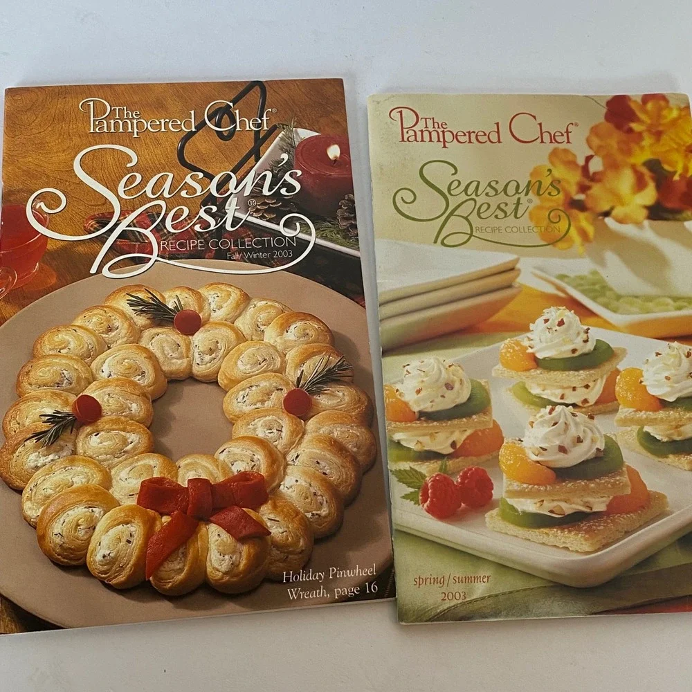 Pampered Chef Season's Best Recipe Collection Lot 19 Booklets Sleeve Box